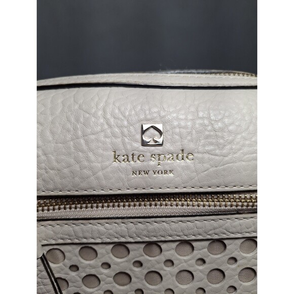 Kate Spade Perri Lane Bubbles Perforated Leather LooLoo Crossbody Cream Mini - Picture 7 of 11
